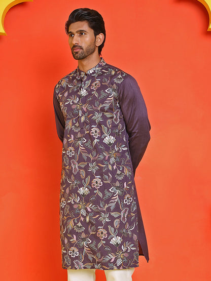 Embroidered Straight Kurtas  For Men