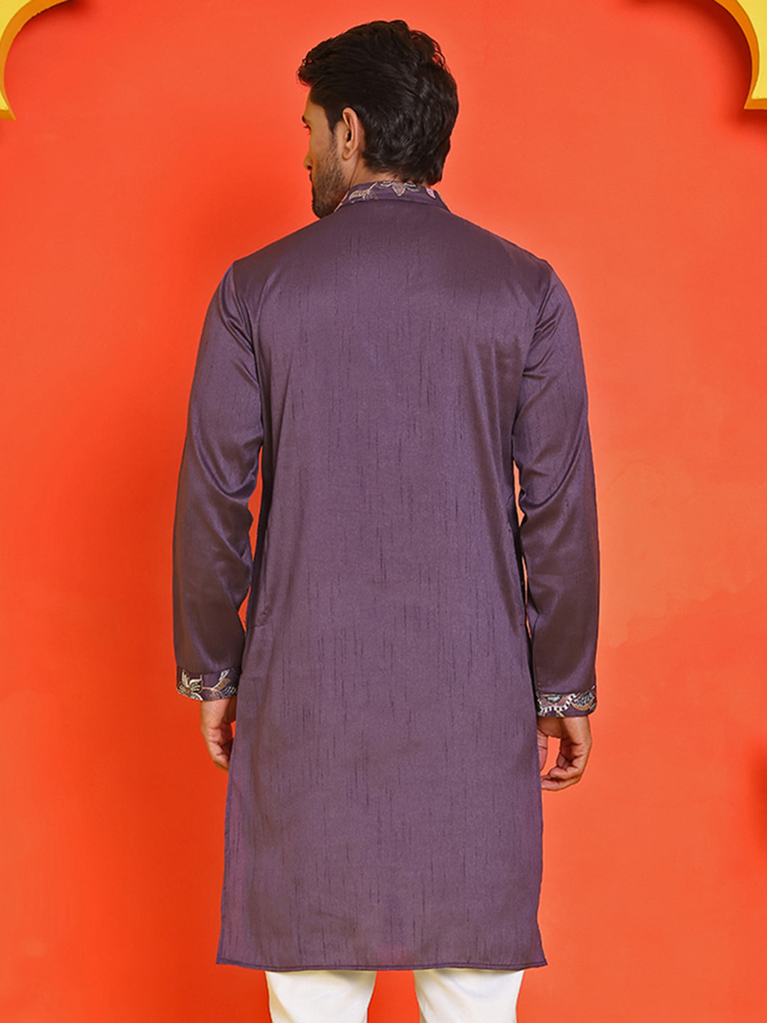Embroidered Straight Kurtas  For Men