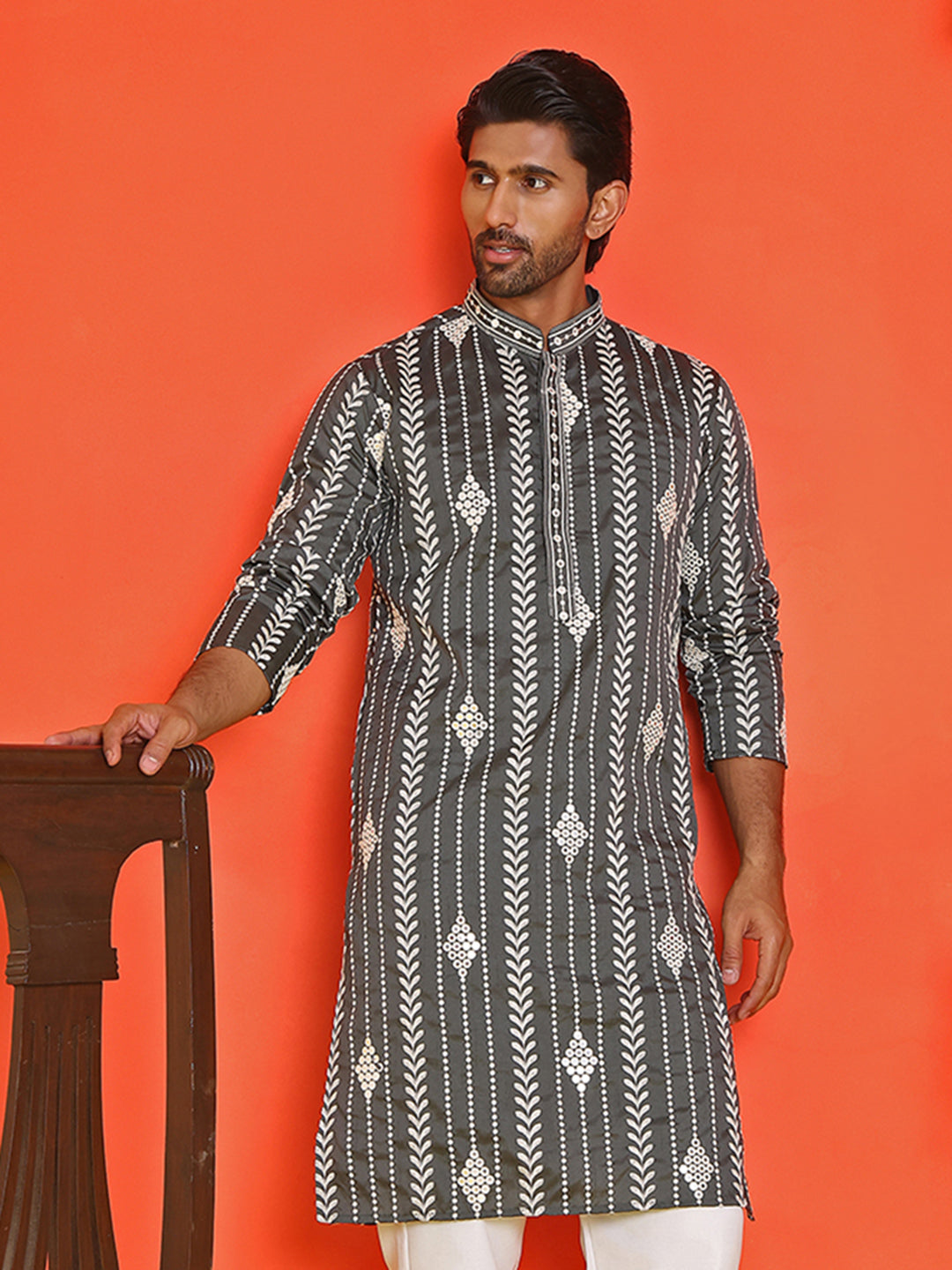 Embroidery And Mirror Work Straight Kurtas.
