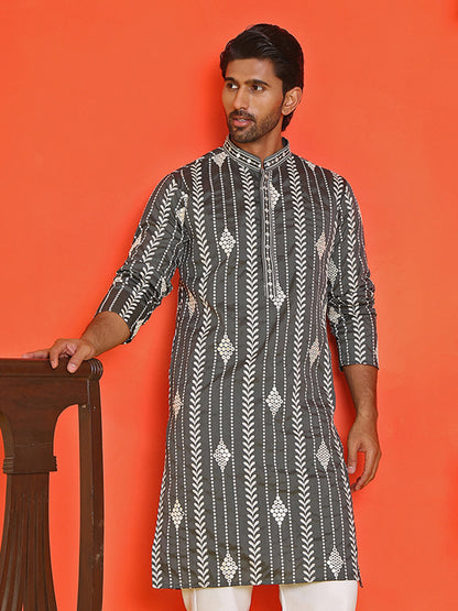 Embroidery And Mirror Work Straight Kurtas.