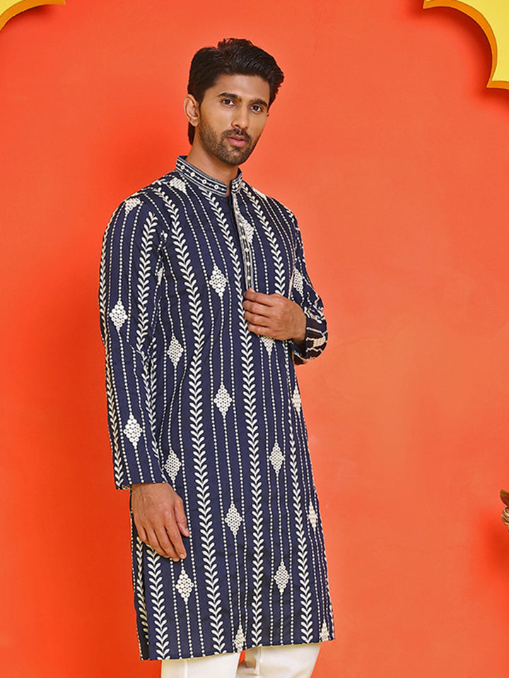 Embroidery And Mirror Work Straight Kurtas.