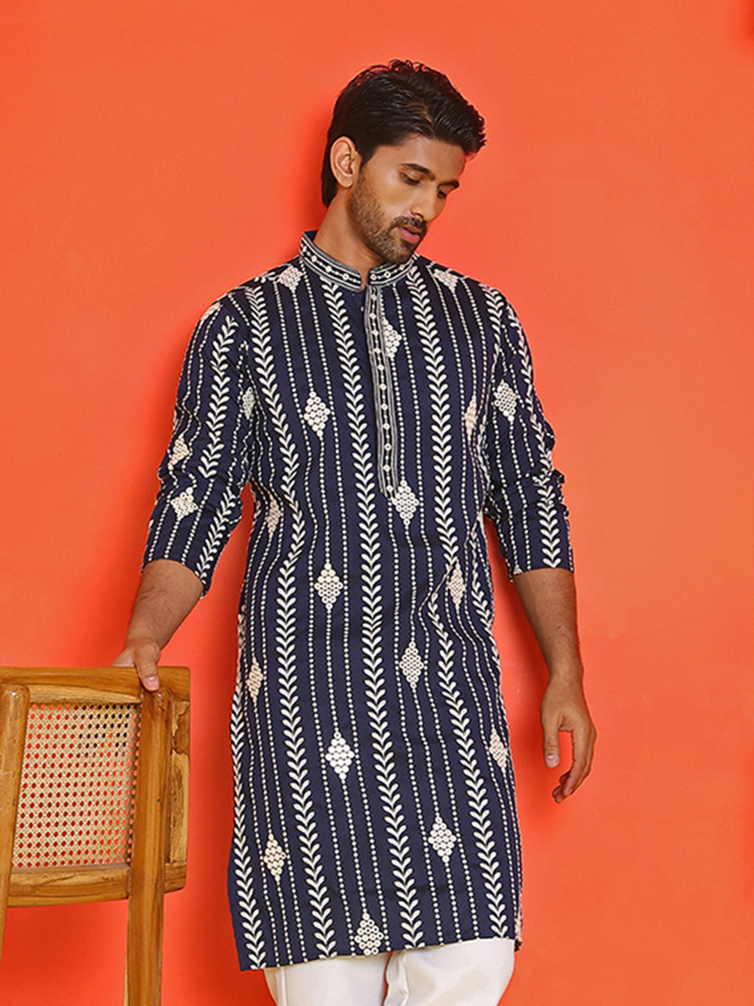 Embroidery And Mirror Work Straight Kurtas.