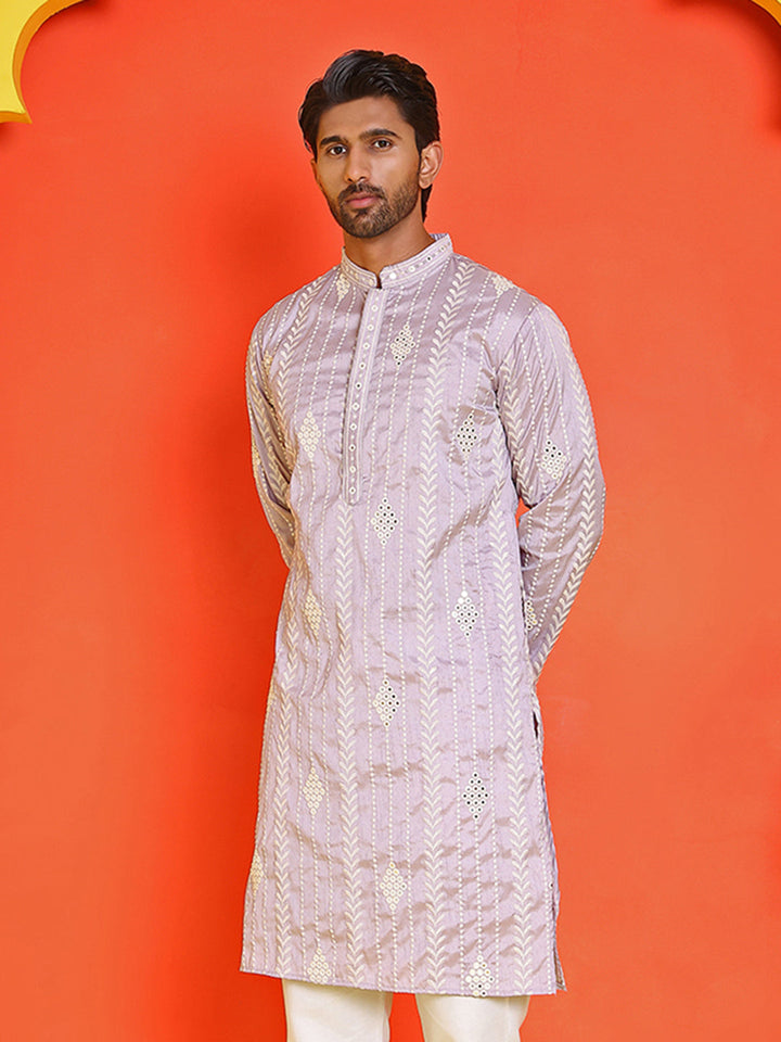 Embroidery And Mirror Work Straight Kurtas.
