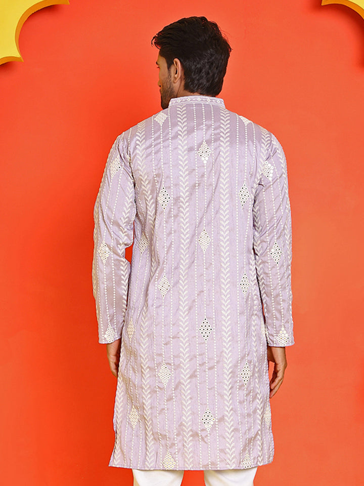 Embroidery And Mirror Work Straight Kurtas.