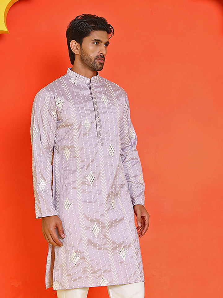 Embroidery And Mirror Work Straight Kurtas.