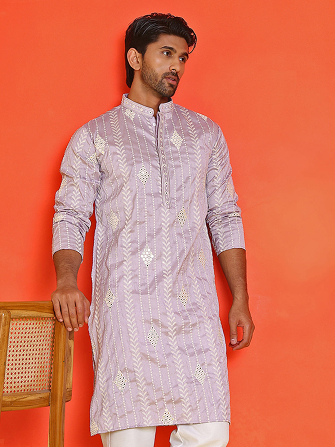 Embroidery And Mirror Work Straight Kurtas.