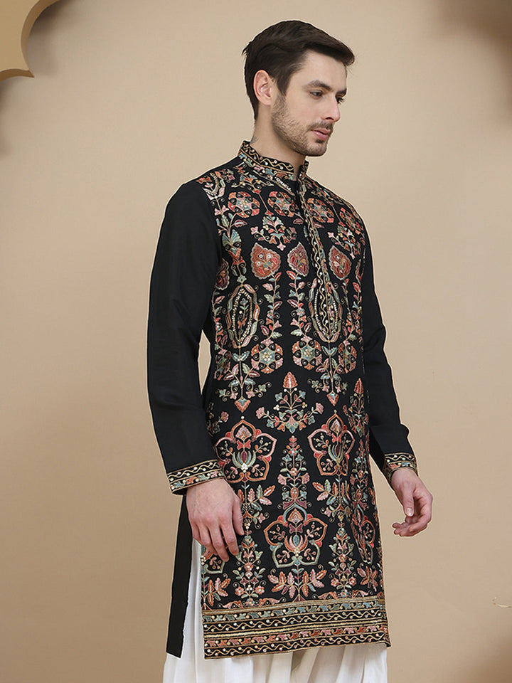 Floral Embroidered Straight Kurtas