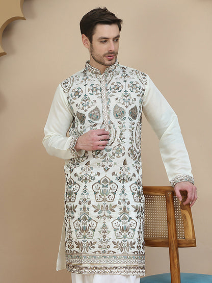 Floral Embroidered Straight Kurtas