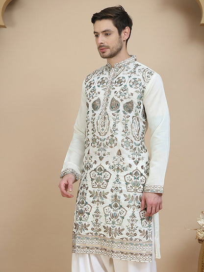 Floral Embroidered Straight Kurtas