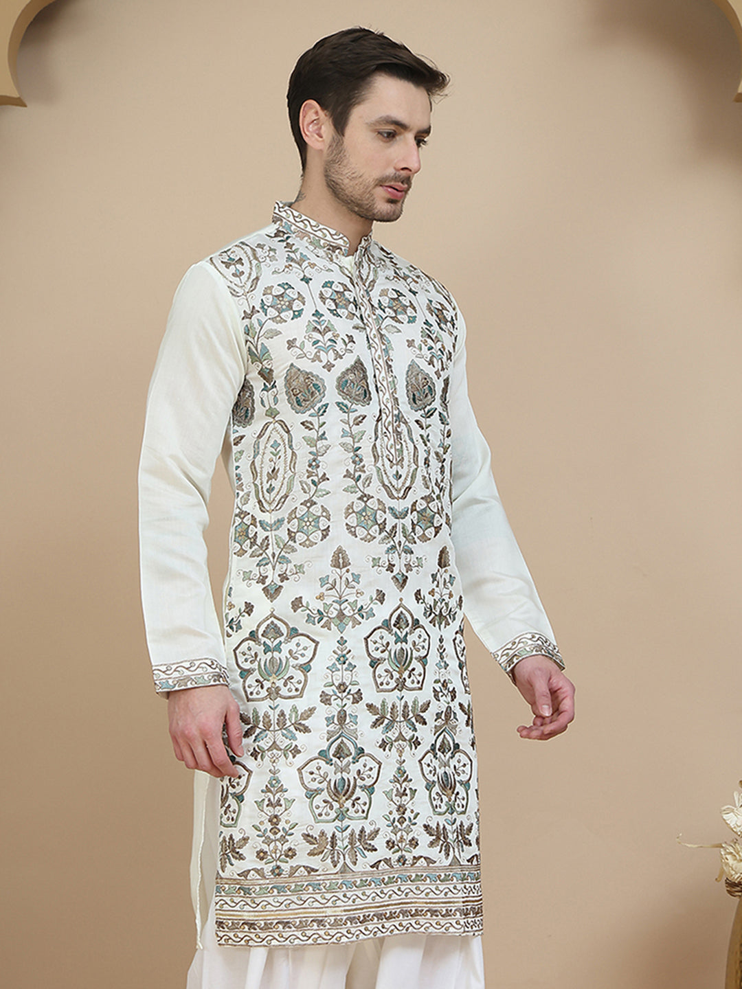Floral Embroidered Straight Kurtas