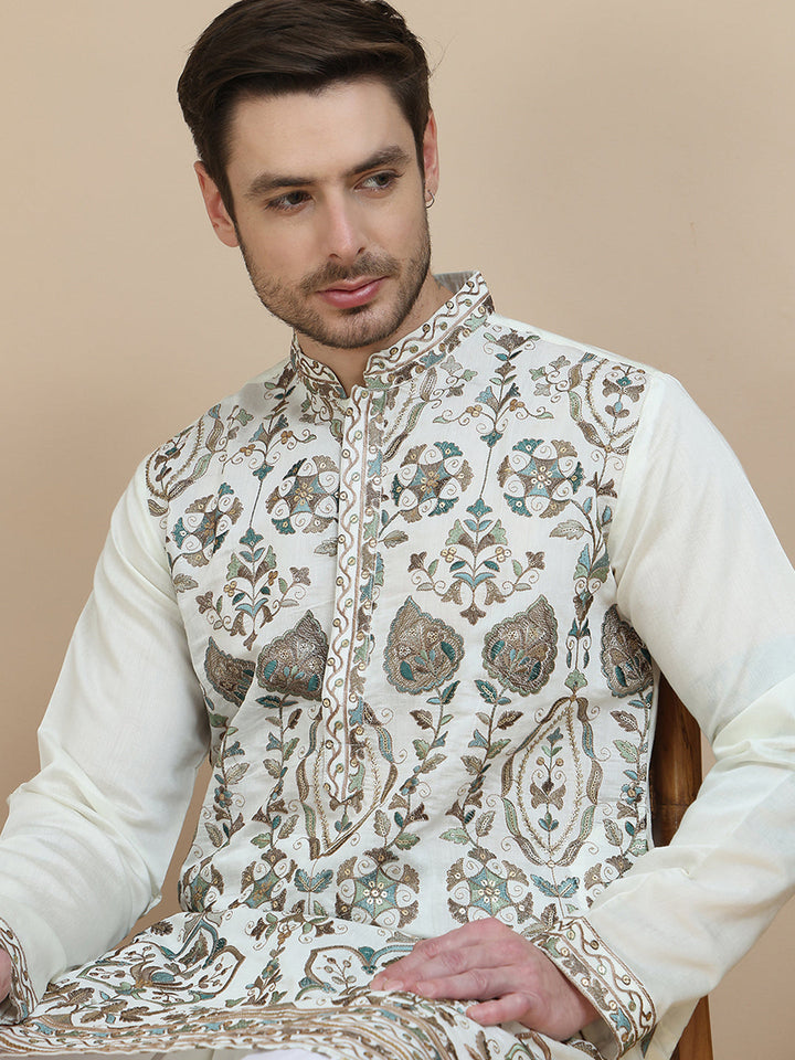 Floral Embroidered Straight Kurtas