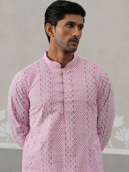 Embroidered Cotton Kurta