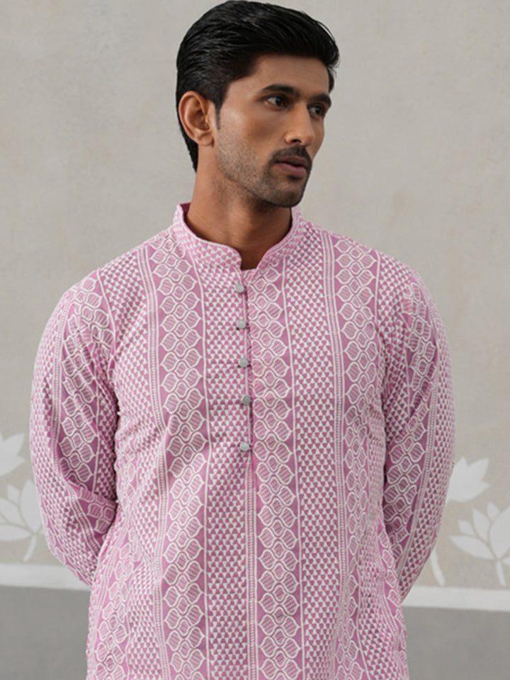 Embroidered Cotton Kurta