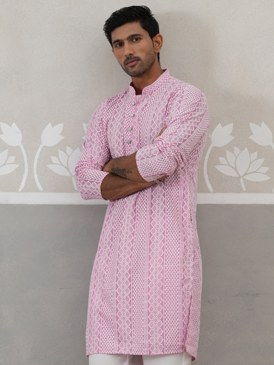 Embroidered Cotton Kurta