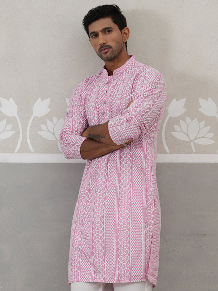 Embroidered Cotton Kurta