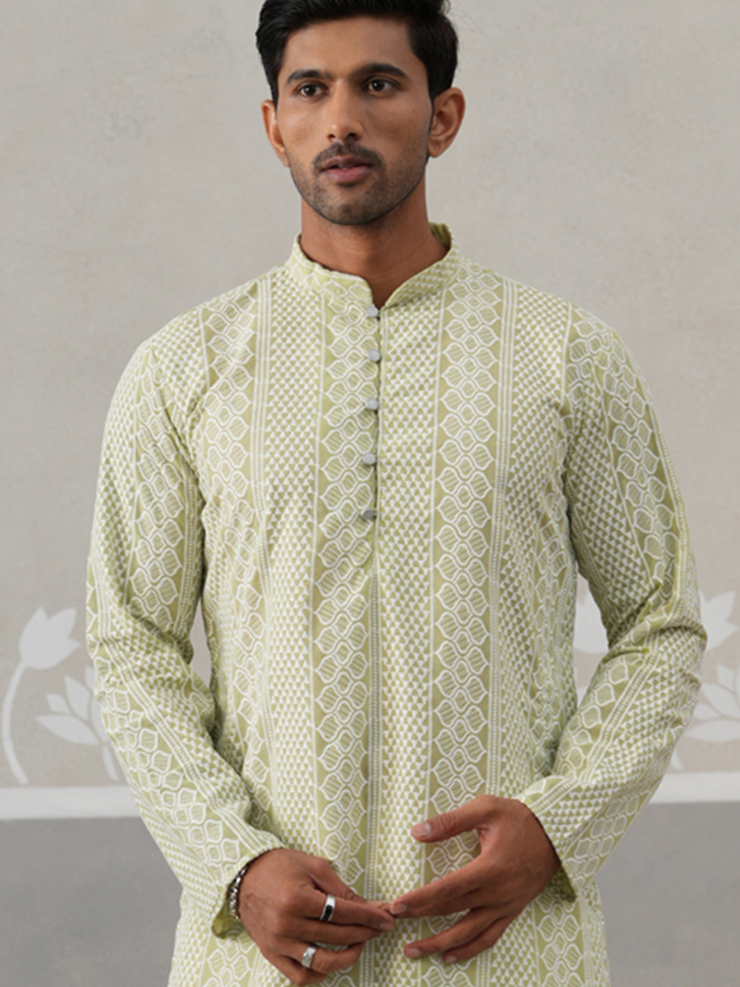 Embroidered Cotton Kurta