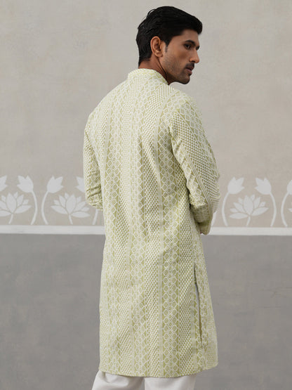 Embroidered Cotton Kurta