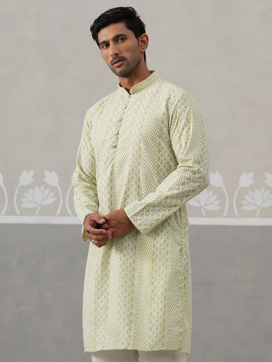 Embroidered Cotton Kurta