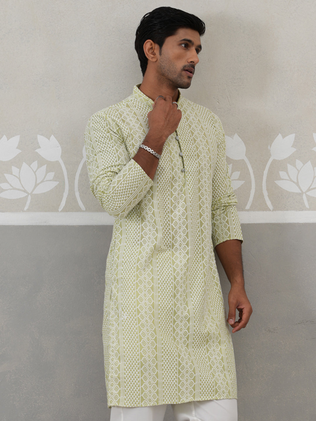 Embroidered Cotton Kurta