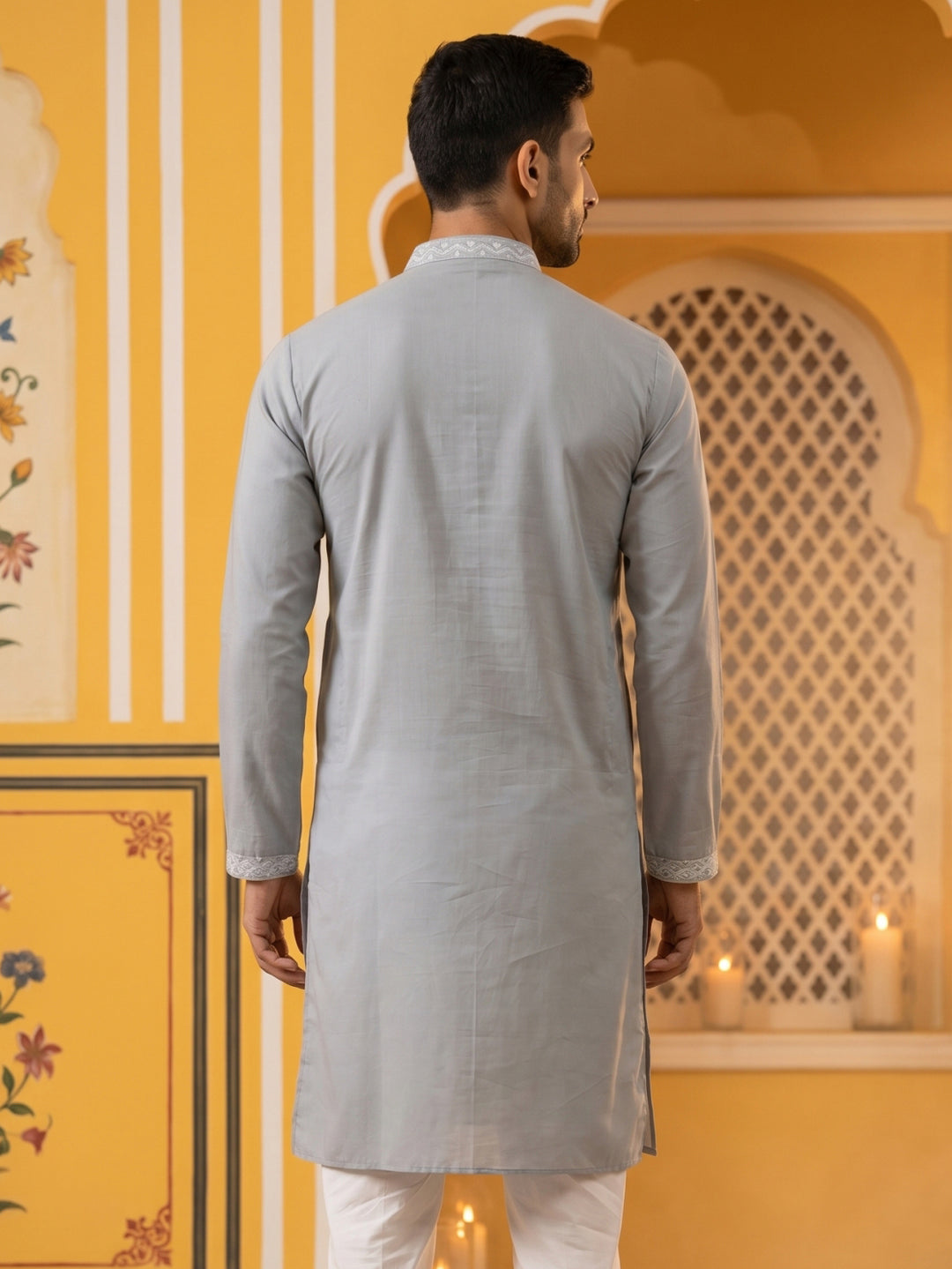Embroidered Mirror Work Kurta