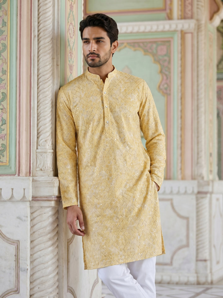 Printed And Emrbroidered Kurta