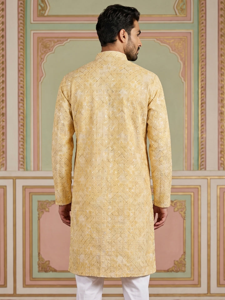 Printed And Emrbroidered Kurta
