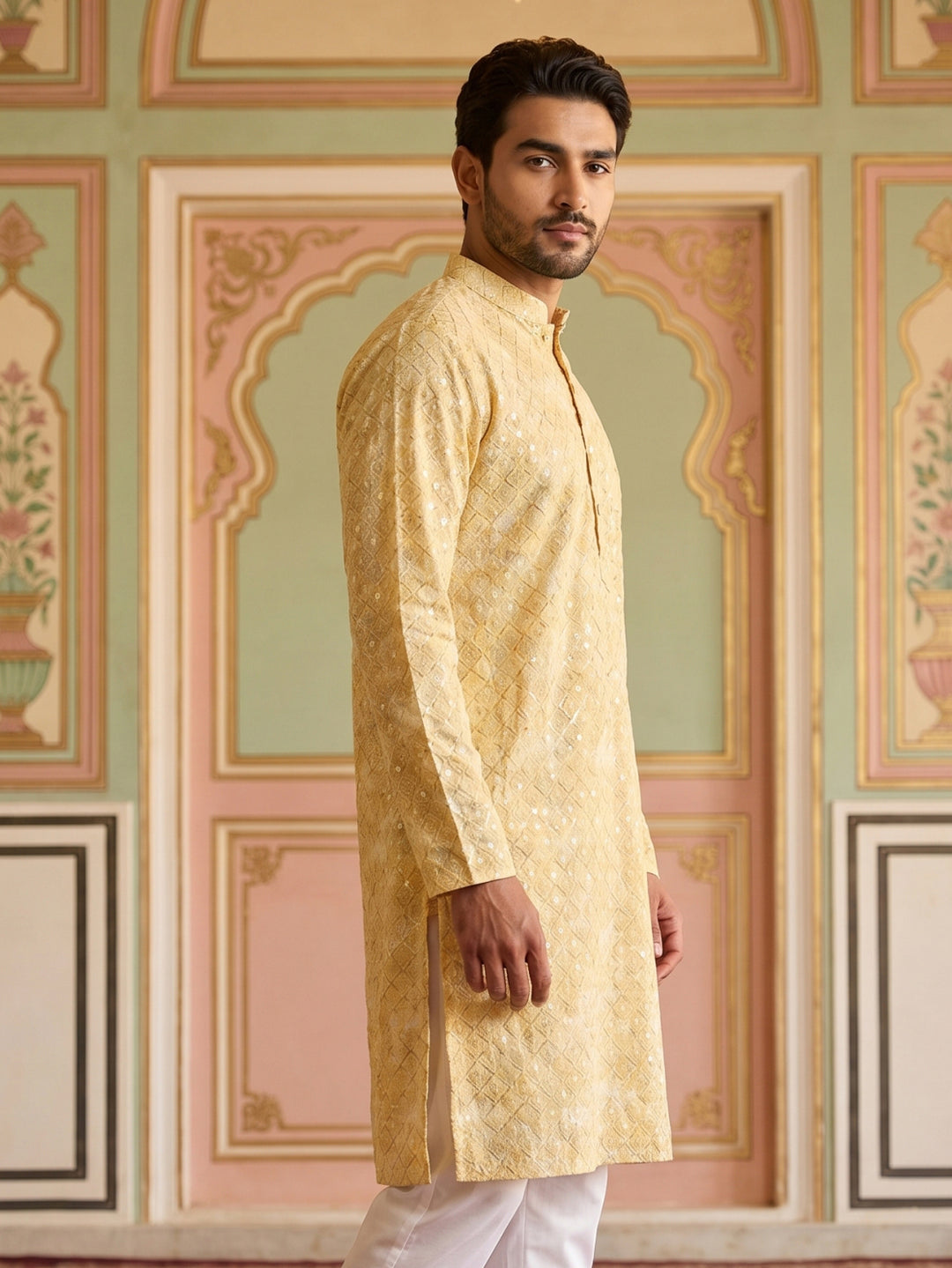 Printed And Emrbroidered Kurta