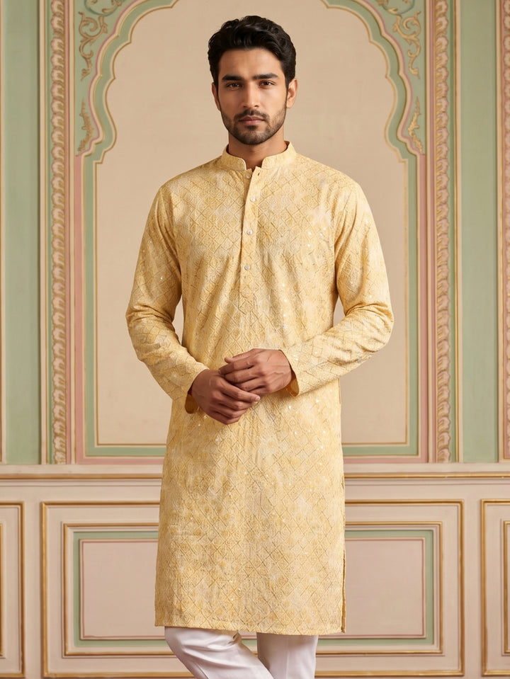 Printed And Emrbroidered Kurta
