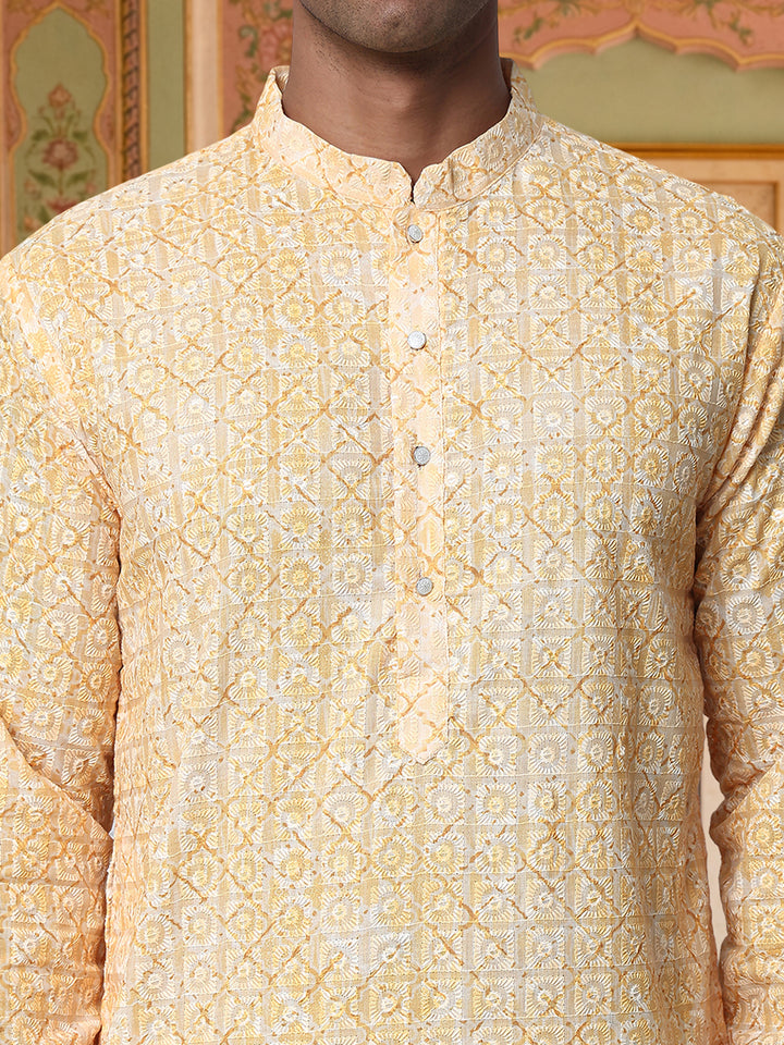 Printed And Emrbroidered Kurta