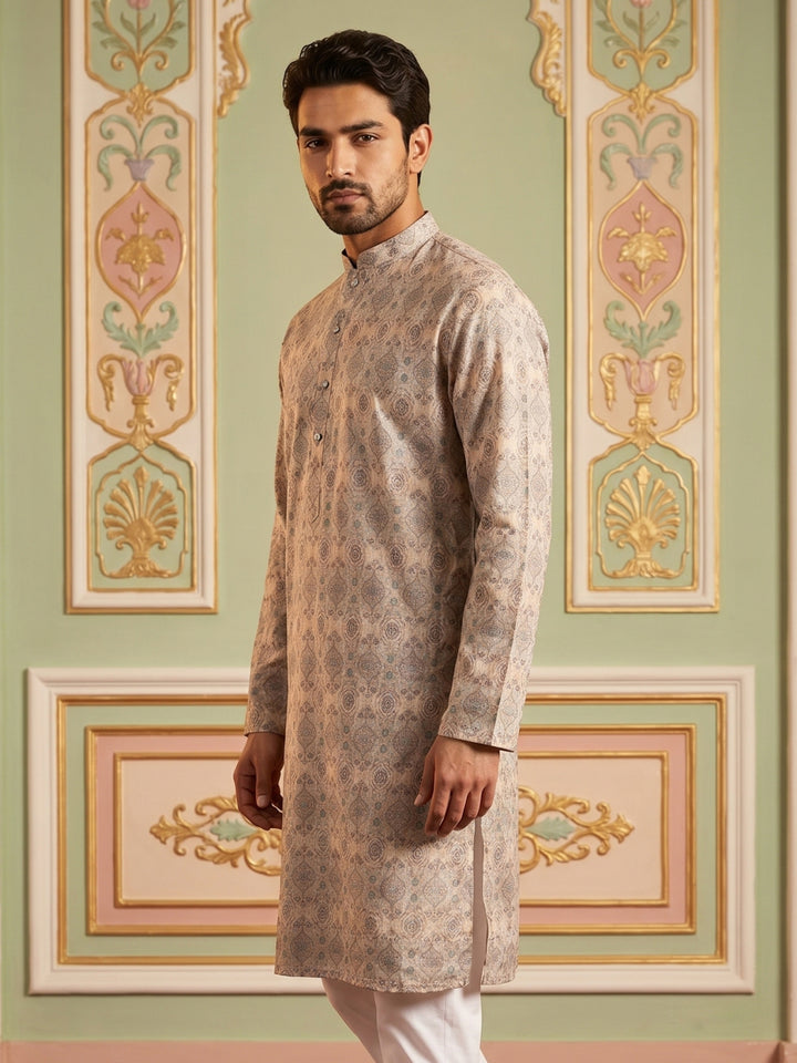 Printed And Emrbroidered Kurta