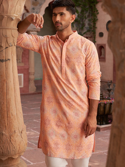 Embroidered Straight Kurtas For Men