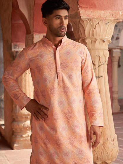 Embroidered Straight Kurtas For Men
