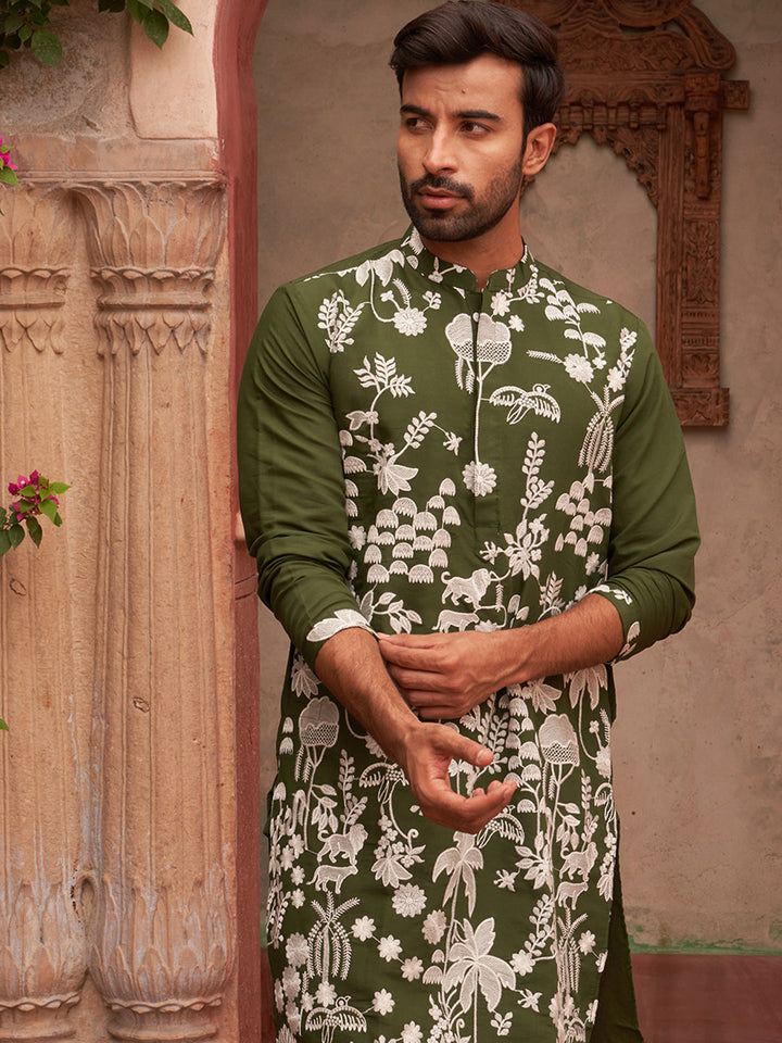 Embroidered Straight Kurtas.
