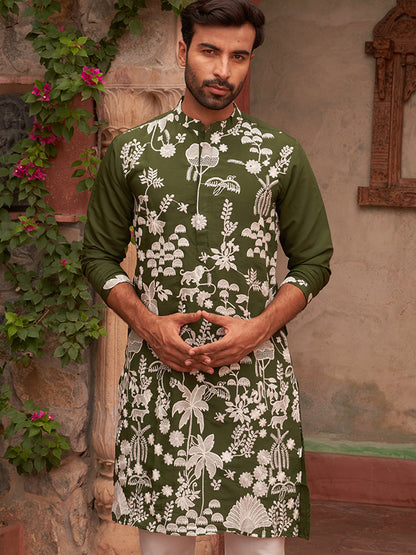 Embroidered Straight Kurtas.