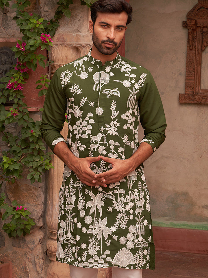 Embroidered Straight Kurtas.
