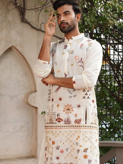 Floral Embroidered And Sequins Kurtas.