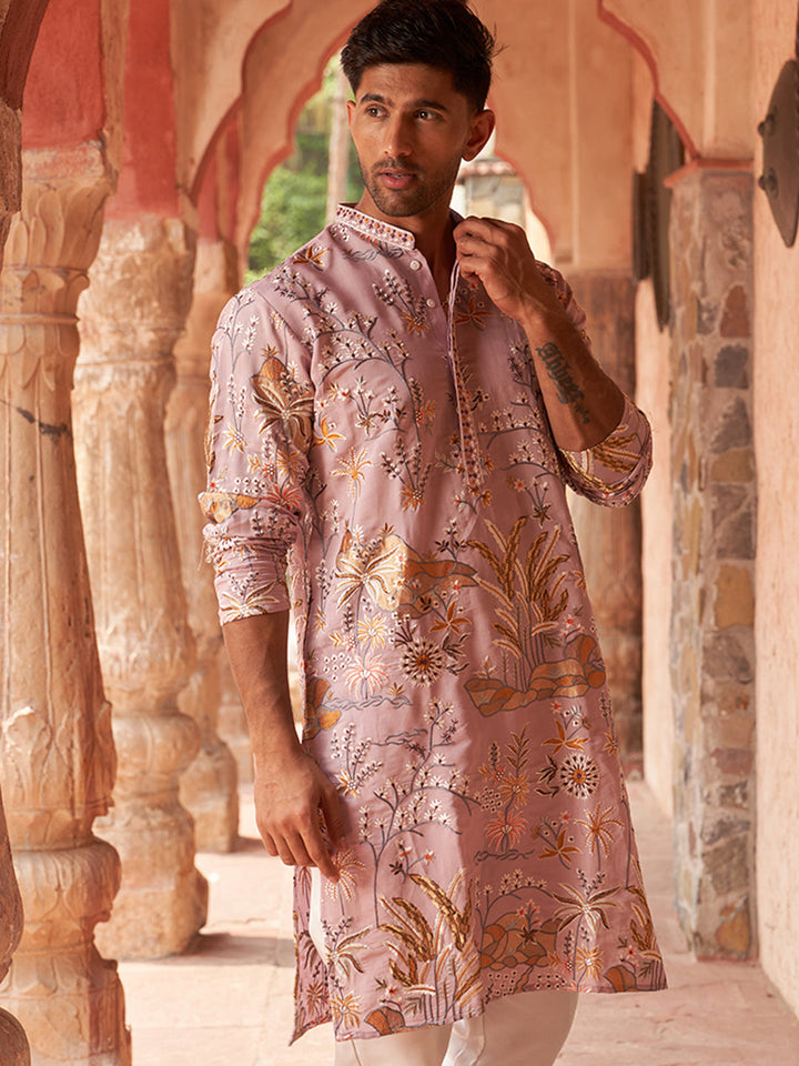 Floral Embroidered Straight Kurtas