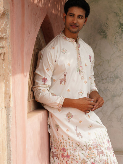 Floral Embroidered And Sequins Kurtas