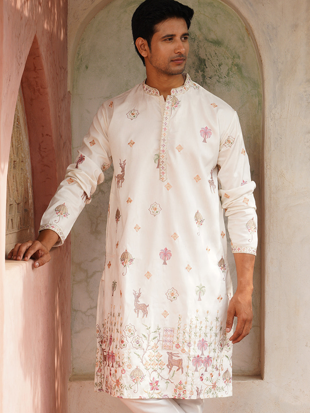 Floral Embroidered And Sequins Kurtas