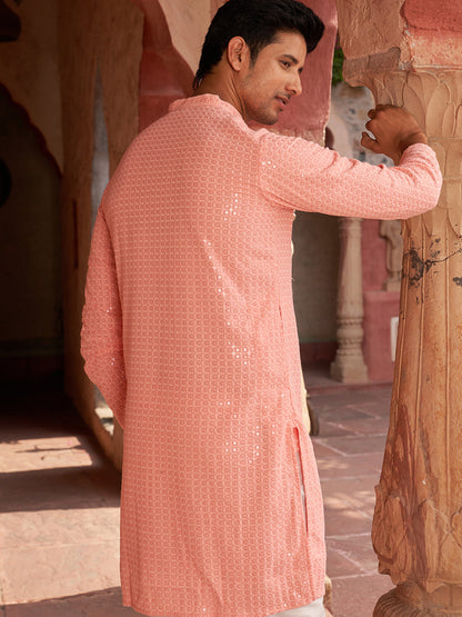 Embroidered & Sequence Kurtas For Men