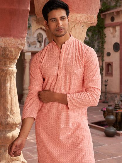 Embroidered & Sequence Kurtas For Men