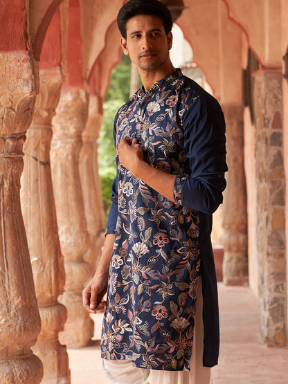 Embroidered Silk Blend Kurtas.