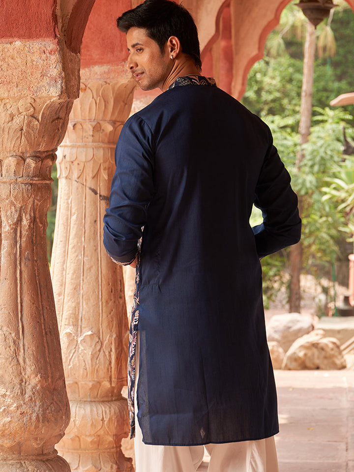 Embroidered Silk Blend Kurtas.