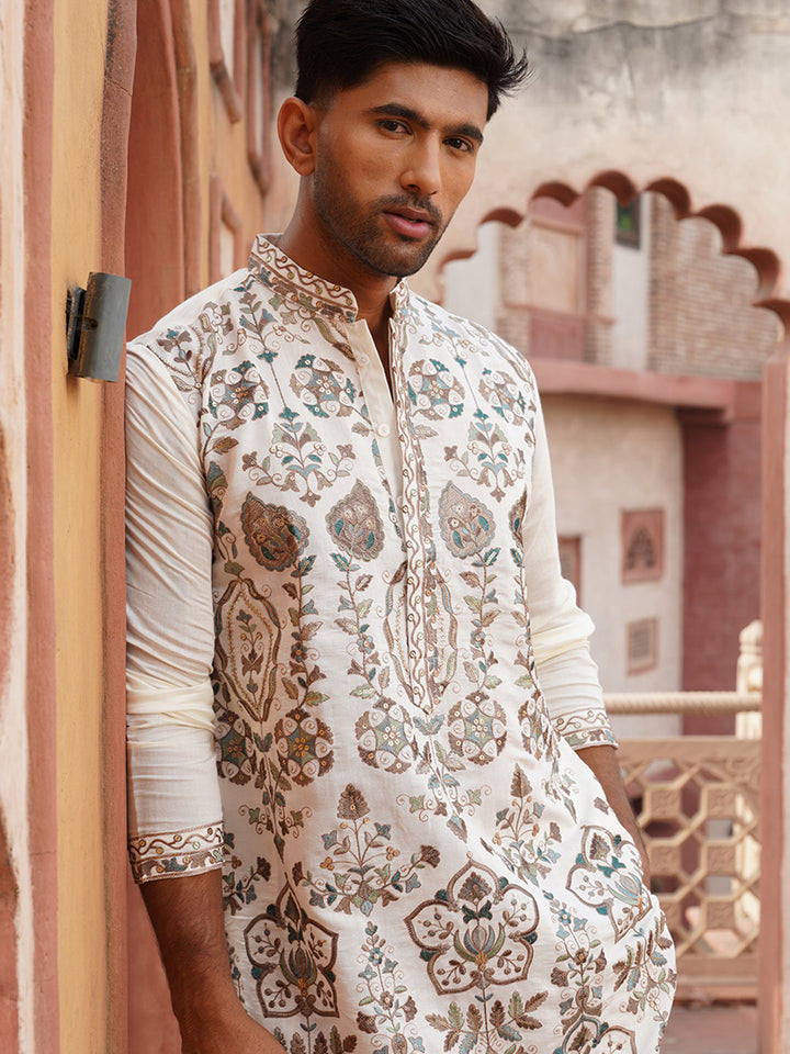 Floral Embroidered Straight Kurtas