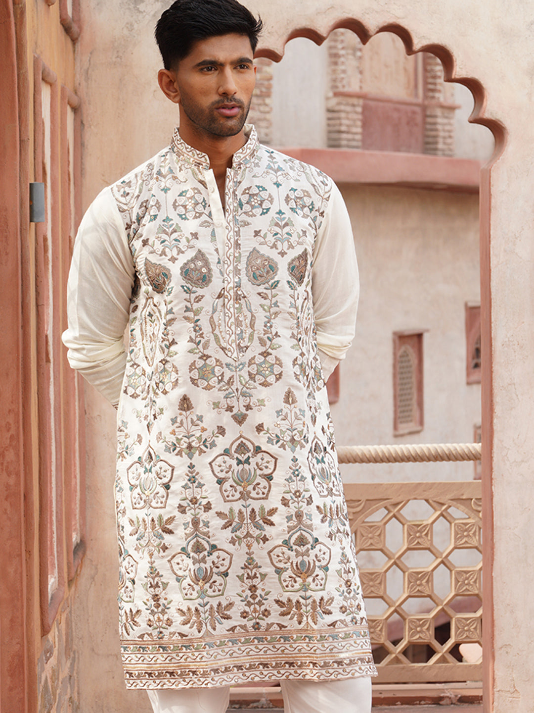 Floral Embroidered Straight Kurtas