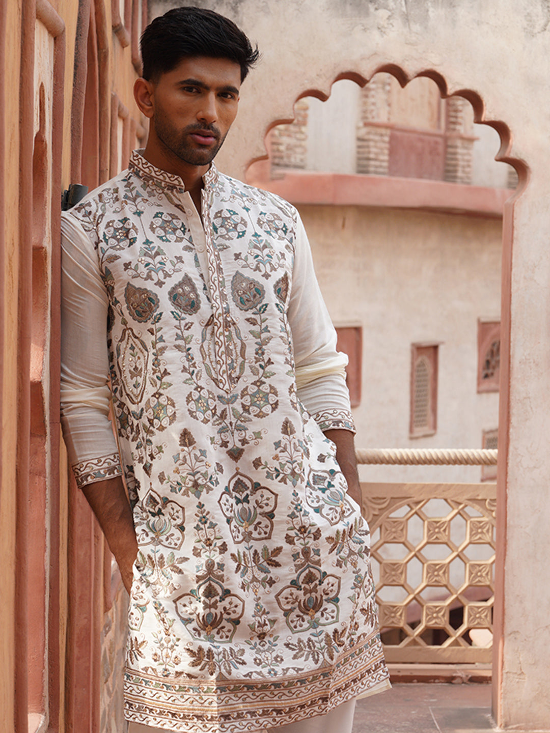 Floral Embroidered Straight Kurtas