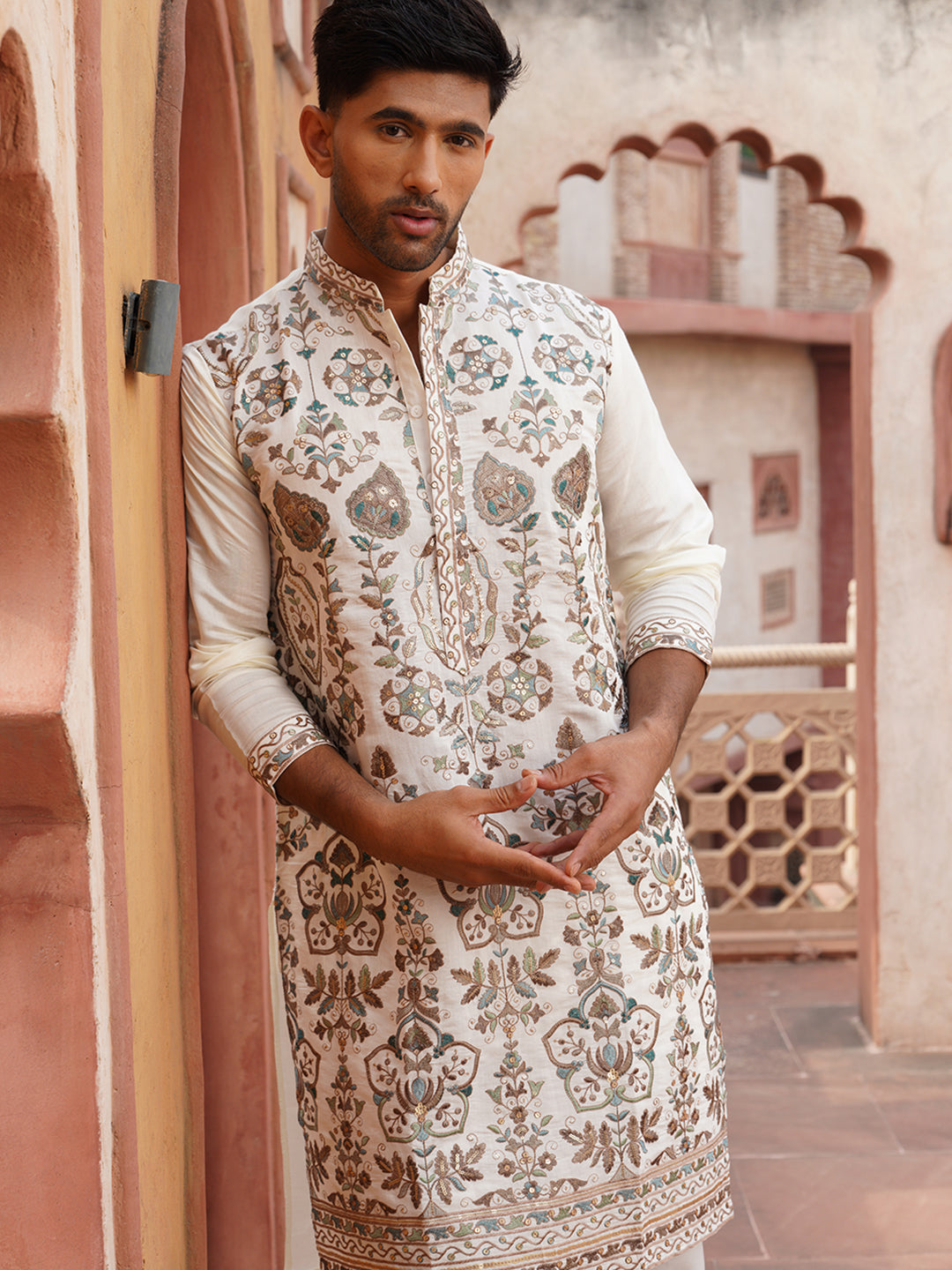 Floral Embroidered Straight Kurtas