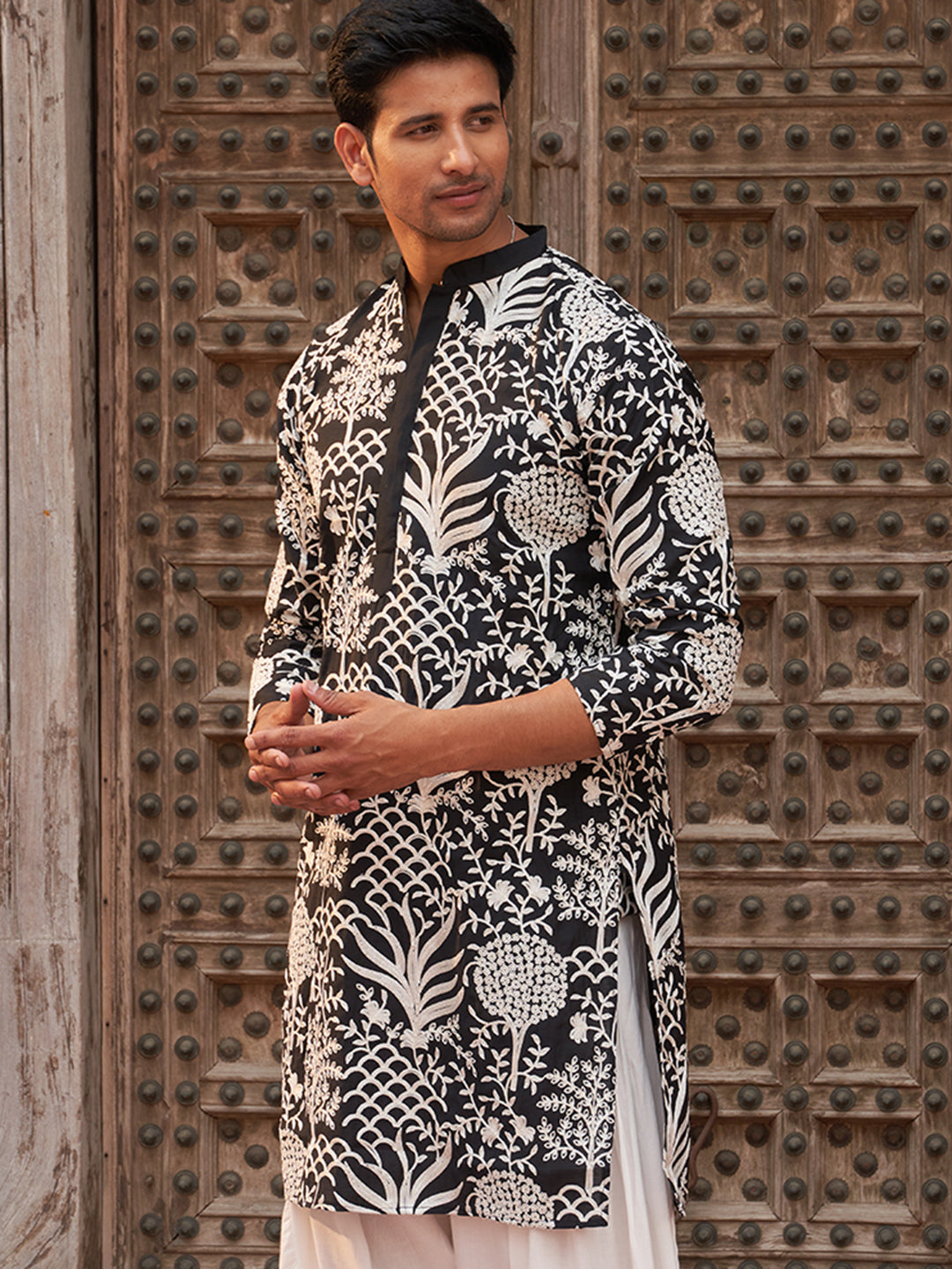 Embroidered Silk Blend Kurtas.