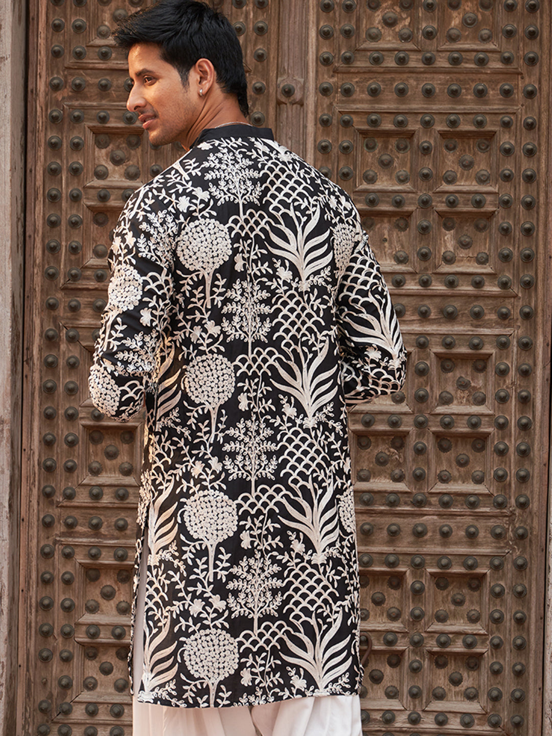 Embroidered Silk Blend Kurtas.