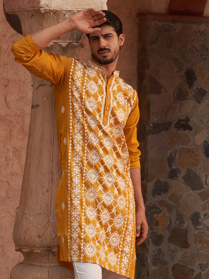 Embroidered Kurtas For Men